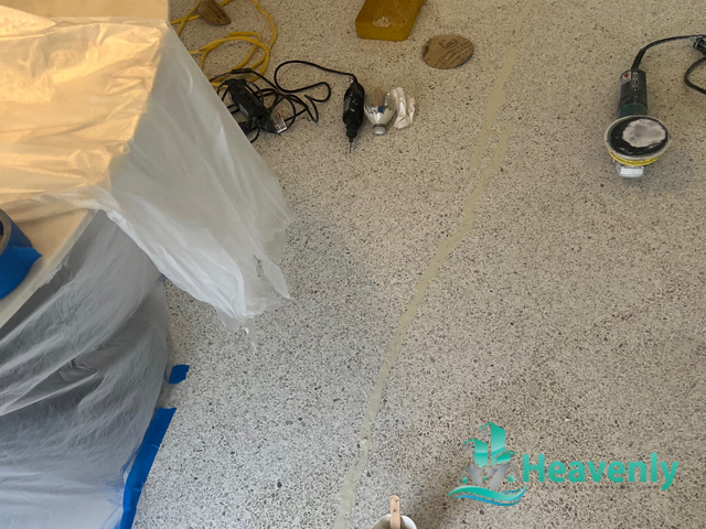 Terrazzo Floor Crack Repair Service