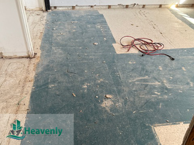 Damage Terrazzo Floor Removal in West Palm Beach, Florida